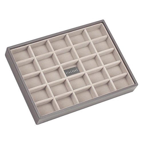 STACKERS Set of 3 ‚CLASSIC SIZE‘ – Mink STACKER Set of 3 Jewellery Box with Grey Velvet Finish Lining - 6