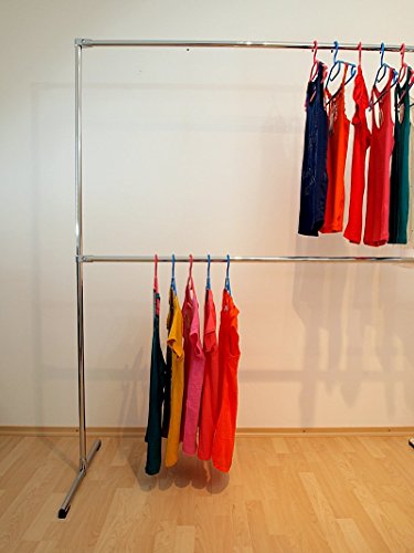 150x180x60 PROFI KLEIDERSTÄNDER HÄNGEREGAL KLEIDERSTANGE GARDEROBE FREISTEHEND - 4