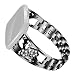 Produktbild Für Fitbit Versa/Versa Lite Armband,MuSheng Bling Kristall Metall Replacement Wrist Band Strap Edelstahl Watchband Uhrenarmband mit Interlock-Verschluss Edelstahlarmband Bandgurte