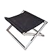 Produktbild HUANGDA Klapphocker Hocker Camping Hocker Fuß Aluminiumrahmen Sitzhöhe 30 cm Balkon Terrasse - schwarz