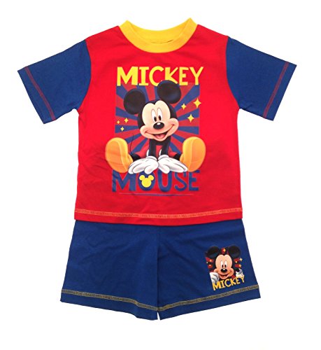 Toddlers Pyjamas Kids Baby Boy Disney Mickey Mouse Pjs Set Red/Navy Size UK 2-3 Years