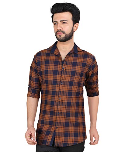 kandy Brown Casual Check Shirt (M)