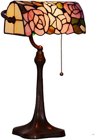 Tiffany-style table lamp/American vintage study lamp/ Office desk lamp