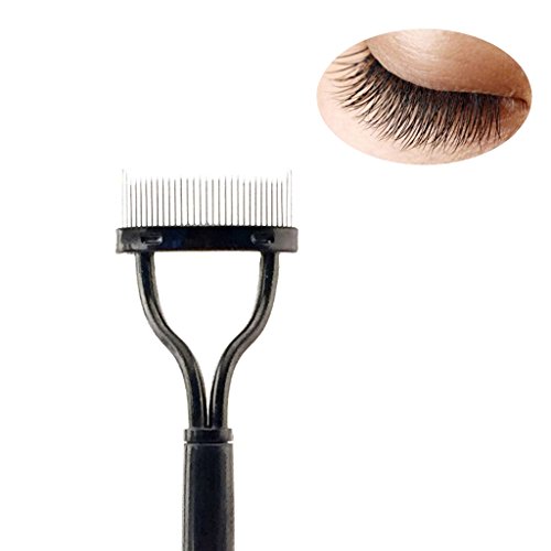 Eyelash Comb Eyebrow Brush Cosmetic Brush Arc designed Mascara Applicator Tool (Blcak)