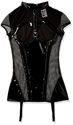 Preisvergleich Produktbild Black Level sexy Lack Kleid mit offenen Cups, klein