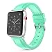 Produktbild MoKo Armband für Apple Watch Series 3 42mm, Silikon Sport Band Uhrenarmband Erstatzband für Apple Watch Sportuhr 42mm 2017 Series 2 Series 1 Nike+, Armbandlänge 140mm - 205mm, Mint Grün