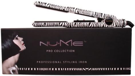 NuMe Pro Zebra Tourmaline ceramic Hair Straightener / Flat Iron 240v