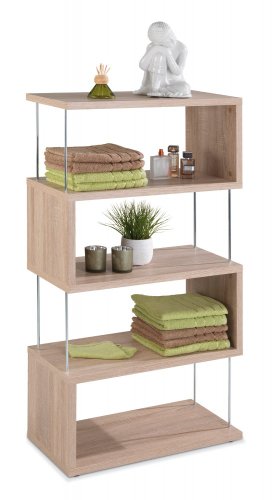 Regal Bücherregal Eiche sägerau Jennifer 5 Designregal: Amazon.de