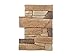 Produktbild Wandverkleidung in Steinoptik als Wandstein für Ihre Wand I Leichtpaneele/Wandpaneele mit richtiger Steinoberfläche I Granitsplitt-Optik 30cm x 40cm 075107-2 (Almond Endstück)
