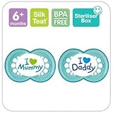 MAM Style - 2 x Schnuller 'I Love Mummy & I Love Daddy' 6m+ (Blau)