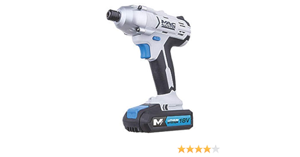 Mac Allister 18V 1.5Ah Li-ion Over Moulded Brushed Fan Cooled Cordless  Impact Driver 2 Batteries MSID18-Li : Amazon.co.uk: DIY \u0026 Tools