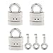 Magideal Lot of 3 Mini Square Padlocks Key Lock Silver L RS.540.00
