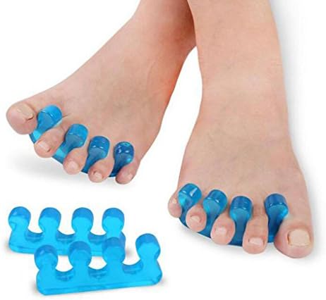 DZW Thumb Valgus Orthosis - Three Hole Blue Gel Big Bone Separator, Fight Bunion, Hammer Toes, Claw Toes, Crooked Toes And More