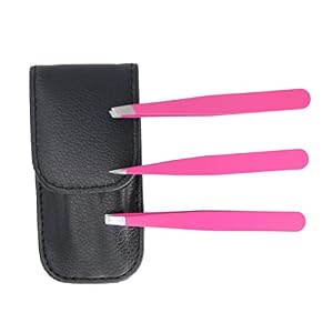 Tweezers Precision 3 Piece Tweezers Set Beauty Gift Set Makeup Masters Includes Slant, Pointed & Flat Tip Tweezers with… - Image 5