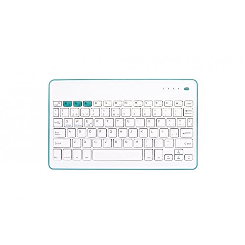 Preisvergleich Produktbild Silver HT NANOHOOP 111936640199 – Tastatur kabellos, Weiß und Blau
