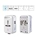 Produktbild Reiseadapter QC3.0, EKOOS Universal Reisestecker Adapter mit 2-Port USB Ladegerät, Internationales Wandladegerät 3 Polig 4 in 1 für 150 Länder Weltweit Universal (Silber)