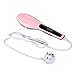 [2016 New Release] Hair Straightening Brush, Merit Hair Straightener With LCD Temperature Control, Straightener Comb With Fast Styling, Detangling Electric Straightener For Short or Long, Black, Thick, Thin, Wavy Hair or Bangs (Pink)