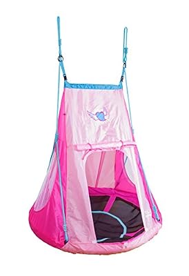 Hudora 72153 Balançoire filet avec tente Heart 110 cm