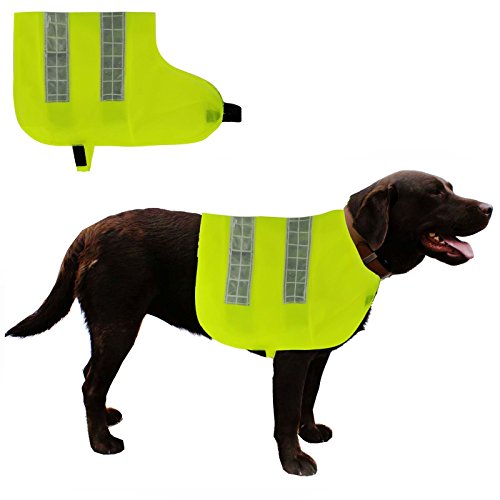 Dog-Hi-Vis-Vest-Dog-Reflective-Coat-Jacket-Safety-Hi-Visibility-Hi-Viz-High-Visibility-High-Vizibility-Hi-Vis-Top-Walking-Coat-Rain-Coat-Size-Medium-Fits-Spaniel-Spanial-Labrador-Bulldog-Boxer-Springe