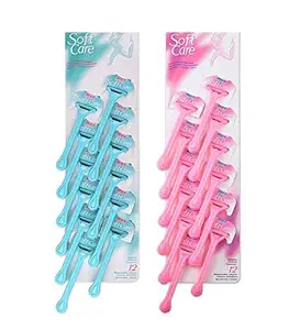 Pink Planet Stainless Steel Twin Disposable Razor Underarm Body Hair Removal For Women and Men- Pack Of 12