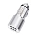 Produktbild ONX3 Silber Schnelles Autoladegerät Dual USB Metall Auto Netzteil mit Fluchthammer Für LG V50 ThinQ 5G