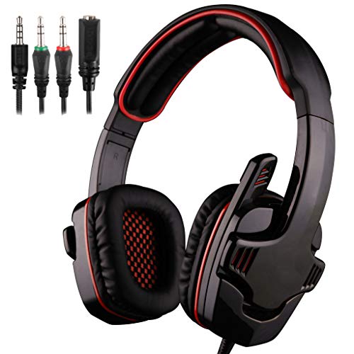 Preisvergleich Produktbild OPmeA Computer-Laptop-Headset mit Line-Game-Headset Rauschunterdrückung Headset-Mikrofon-Lautstärkeregler (Farbe : Blau)