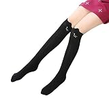  ZUMUii Butterme Ni?os Ni?as Cute Cartoon Animal de Algodš®n Suave patrš®n de Gato Sobre Rodilla Calcetines Medias Negro Negro
