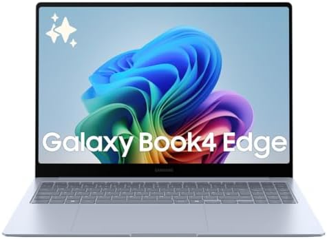 Samsung Laptop Galaxy Book4 Edge, Display da 16", Windows 11, Snapdragon Elite X Pro, 16GB RAM, 1TB SSD, Sapphire Blue [Versione italiana]