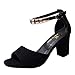 Produktbild Schuhe Damen Sommer Sandalen Sandaletten mit Absatz Pumps Damen Fesselriemen Schuh Sommerschuhe Keilabsatz Abendschuhe Knöchel Platz Absätze Sandalen