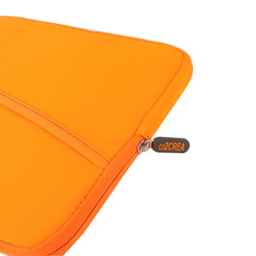 für bis zu 11″ Tablet Nylon Schutzhülle Pouch Tasche mit Samt im Inneren passt Apple iPad Air / Samsung Galaxy Tab / Chromo / Alldaymall / Drache Touch / Microsoft Surface von co2CREA (Orange) - 2