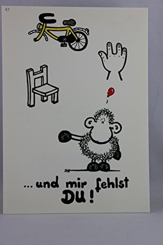 Sheepworld – 50216 – Postcard, No. 47, Sheep, Fehlst du... and Me.