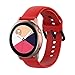 Produktbild Muium Armband Für Samsung Galaxy Watch Active R500 Herren Silikon Jungen Frauen Armbänder Ersatz Einstellbare Zubehör Edelstahlschnalle Armband für Samsung Galaxy Watch Active R500 (Rot)