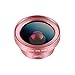 Price comparison product image Danigrefinb External Phone Accessories Portable 2 in 1 Micro Fisheye Phone Clipper 0.45X Super Wide Angle Lens Clamp - Rose Gold