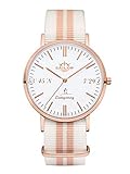 Sailor Damen Herren Uhr Edition Langeoog Analog Quarz mit Nylon Armband Rosegold, SL101-2097-40