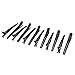 Anself 12Pcs Hair Sectioning Clamps Plastic Salon Styling Black