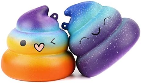 Squishy Toy, Hmeng 2pc Exquisite Fun Cute Poo Scented Squishy Squeeze Charm Slow Rising Simulation Kid Toy Christmas Gift (A)