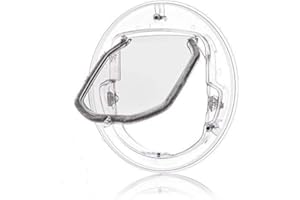 GLOGLOW Pet Door Dog Window Gate puerta de solapa redonda con 4 maneras de bloqueo y juego de forro para Cat Puppy Doggie La mejor opción para ventana de pantalla, puerta de vidrio deslizante, ventana de vidr