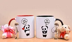 The Click India Coffee Mugs Combo Gift Set Gift for Couples, Girls, Women, Girlfriend, Husband, Boyfriend, Men Lover Best Gift for His/ Her Anniversary, Valentine Day, Birthday, Engagement, Wedding