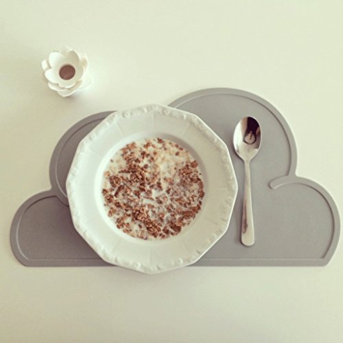 Silikon Platzset Wolke Matte Tischset Platzset Platzdeckchen Tischmatte Unterlage 47.8 x 27cm – Dunkelgrau - 9