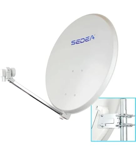 Parabole 70cm Fibre SMC Triax - Résistance Vent & UV, Couleur Crème, Pour Réception Satellite Durable