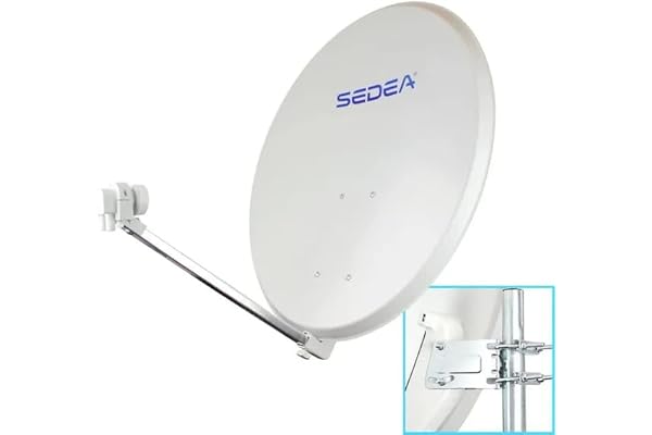 SEDEA Parabole Acier électrozingué Quick 85cm + Lnb à 2 Sorties