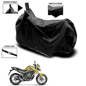 KEDIT  - New Honda CB Hornet 160R Waterproof - UV Protection & Dust Proof Full Bike - Scooty Two Wheeler Body Cover for Honda CB Hornet 160R (Black)