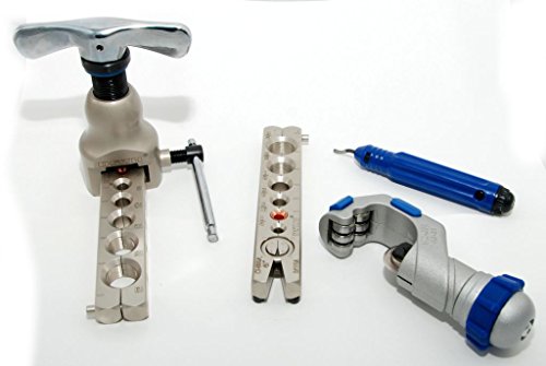 Bördelgerät Set WK-R806FT-L, zöllig, metrisch mit Rohrschneider und Entgrater