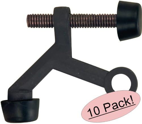 10 Pack - Designers Impressions Oil Rubbed Bronze Lite Duty Hinge Pin Adjustable Door Stop : 7242