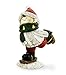 Produktbild Deko Figur Winterkind Junge auf Ski 14 x 25 cm groß, Polystein rot grün weiss, Dekofigur Winterdeko Weihnachsdeko Winter Weihnachten Schneekind Kinder