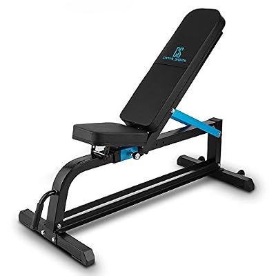 Capital Sports Adjustar Banc de musculation modulable (pour entraînement fitness, surface rembourrée de 5 cm, cadre en métal solide, diversité d'inclinaisons) - noir