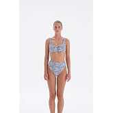 EROS Kaplı &Ccedil;ıkarılabilir askılı &Ccedil;izgili baskılı Balenli Bikini Set 24SW85056EPU Bikini Takımı Kadın