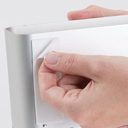 mDesign Duschkorb selbstklebend – praktisches Duschregal – ohne Bohren montieren – Duschablage aus Aluminium für sämtliches Duschzubehör (z.B. Shampooflaschen) – mit Handtuchstange - 5