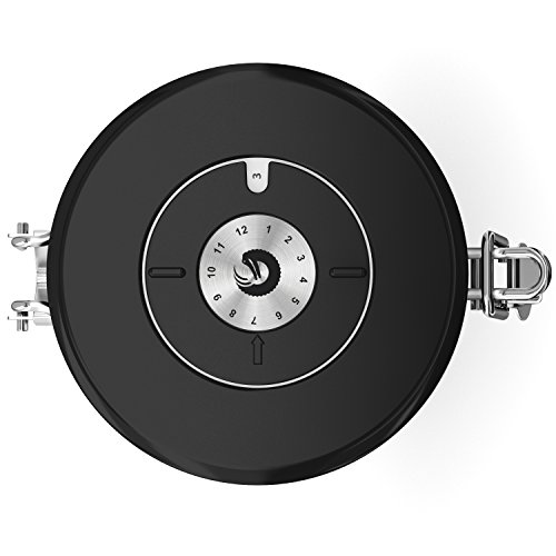 KAFFEEDOSE / KAFFEEBEHÄLTER aus Edelstahl mit Deckel und Aromaverschluss – die Vorratsdose um Kaffeebohnen u.v.m. perfekt aufzubewahren – Luftdichte Aromadose mit Dosierlöffel gratis dazu – silber - 6