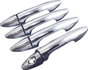 AutoMopix Chrome Plated Front and Rear Door Handle Cover for Hyundai Grand i10